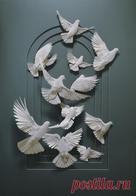 Beautiful Paper Sculptures By: Calvin Nicholls | Square Inch Design Blog