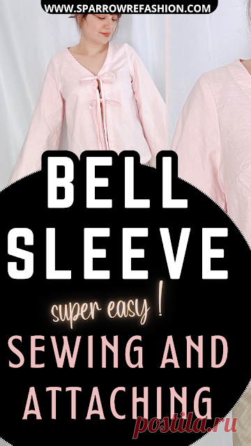 How to Sew and Attach Bell Sleeve Easly plus Free PDF - Sparrow Refashion: A Blog for Sewing Lovers and DIY Enthusiasts