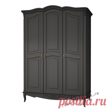Классический черный шкаф 3-х дверный