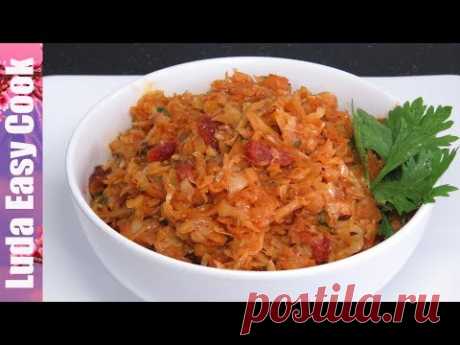 ТУШЕНАЯ КАПУСТА ВКУСНЫЙ Гарнир или Начинка для Пирогов Пирожков Вареников | FRIED CABBAGE