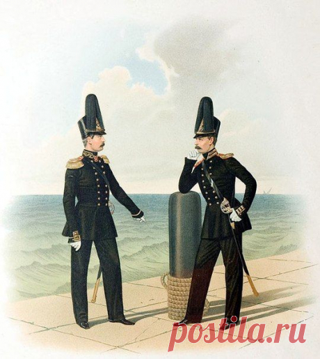 Пиратский К.К. Штаб-офицер и Обер-офицер Гвардейского Экипажа, 1855 год / Историческая справка