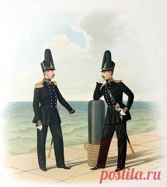 Пиратский К.К. Штаб-офицер и Обер-офицер Гвардейского Экипажа, 1855 год / Историческая справка