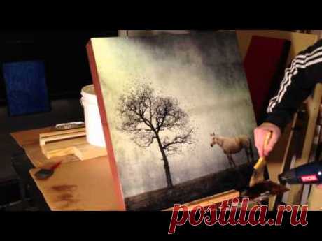 Sis - Photographic Encaustic Time Lapse