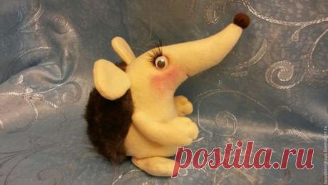 Купить Любопытный Ёжик. - комбинированный, ежик, игрушка, флис, мех искусственный