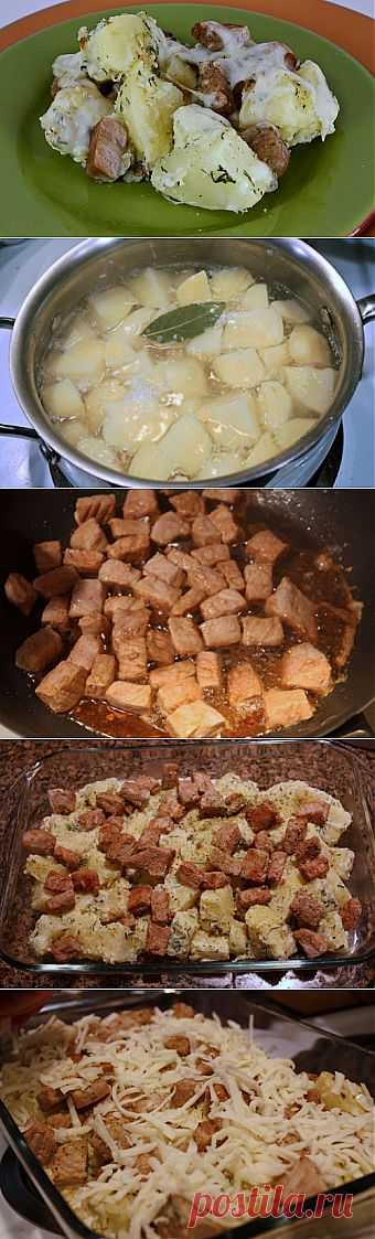 Свинина с картошкой в духовке / Блюда из свинины / TVCook: пошаговые рецепты c фото