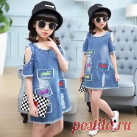 Джинсовое платье для девочки.Размеры от 1 года до 14 лет.