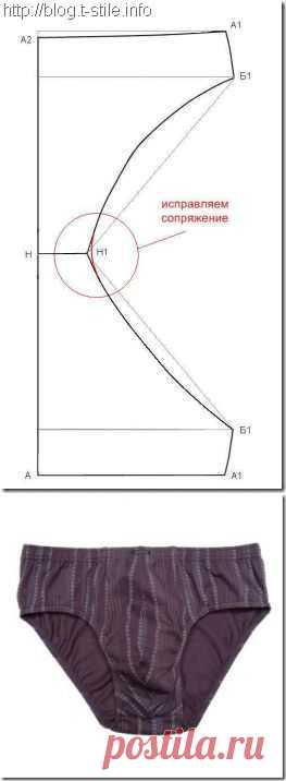 Блог "О шитье&#8230;"  &raquo; Мужские трусы&nbsp;&mdash; плавки. Подготовка выкройки