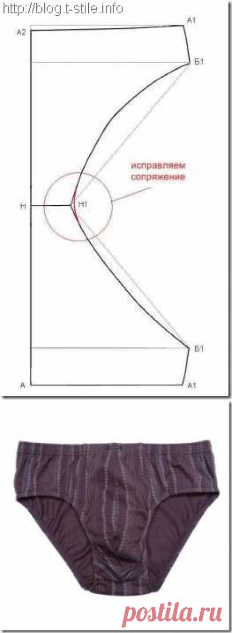 Блог &quot;О шитье&amp;#8230;&quot;  &amp;raquo; Мужские трусы&amp;nbsp;&amp;mdash; плавки. Подготовка выкройки