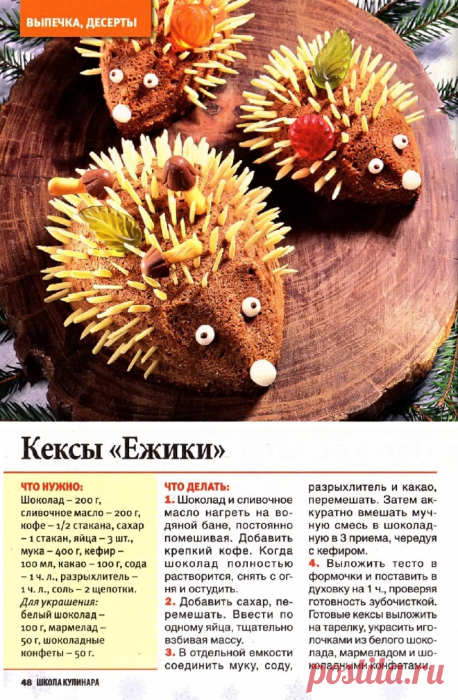Кексы "Ежики"