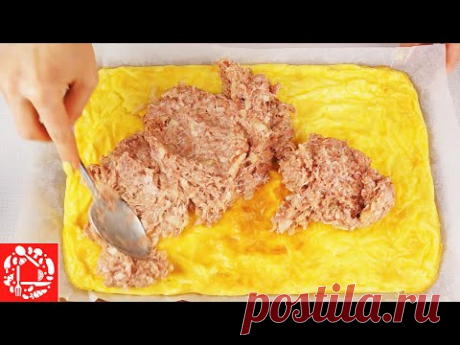 Этим рецептов вы покорите Мир… и свою Семью!  Сырный рулет с мясом на Праздничный стол