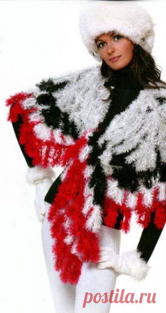 Пончо)Схемы вязания.