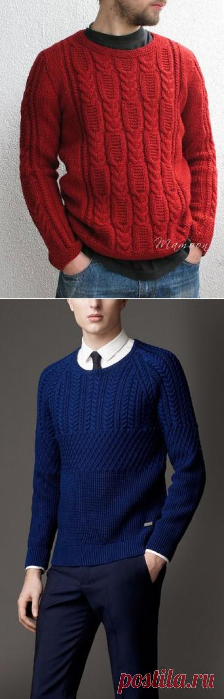 Мужские пуловеры ( подборка) - Вязание - Страна Мам