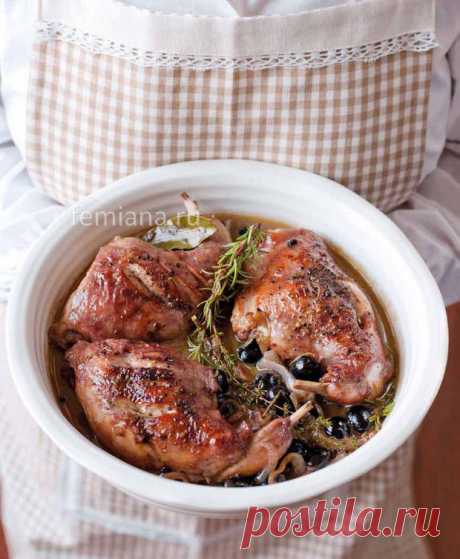 Вкуснейший кролик тушеный в вине и гранатовом соке к праздничному столу