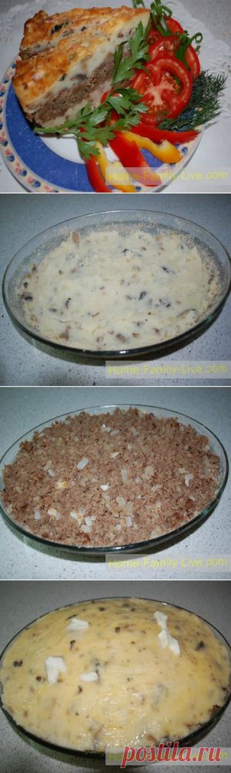 Картофельная запеканка с мясом и грибами - рецепт