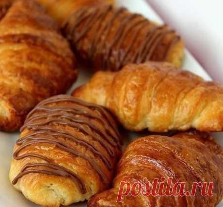 Круассаны с шоколадом | Кулинария | Яндекс Дзен