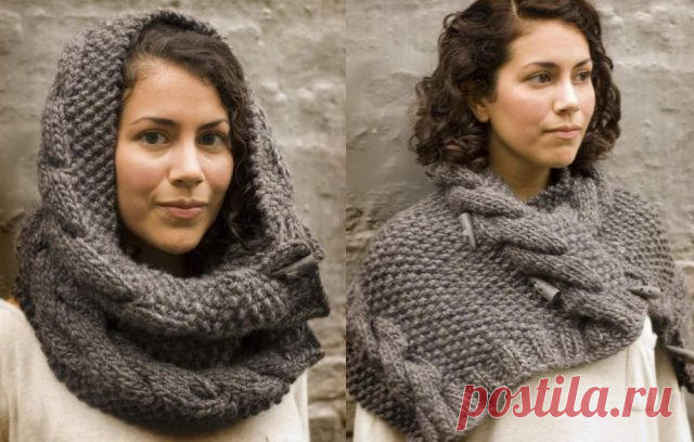Снуд-воротник спицами | ДОМОСЕДКА
