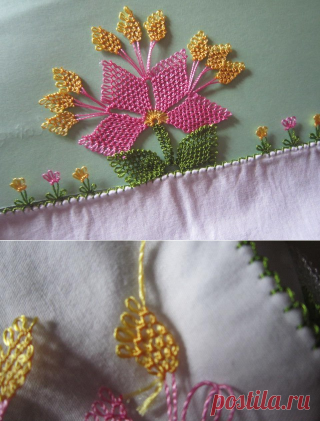 ИГОЛЬНОЕ ТУРЕЦКОЕ КРУЖЕВО. ЧАСТЬ 4 - ОБВЯЗКА КРАЯ - запись пользователя Наталья (Наталья) в сообществе Прочие виды рукоделия в категории Другие виды рукоделия