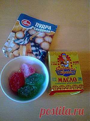 Мастика на мармеладе (вместо маршелоу) : Мастика, марципан, кремы