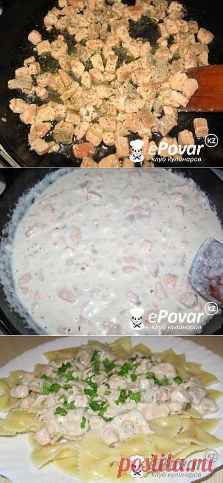 Фарфалле с лососем под сливочным соусом — Рецепт приготовления с фото — Горячие блюда, Мучные блюда