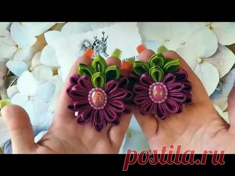 ЕЖЕВИКА КАНЗАШИ , БАНТЫ ЕЖЕВИЧКИ, ЕЖЕВИКА ИЗ ЛЕНТ 4*4 СМ, МАСТЕР-КЛАСС, ЯГОДЫ ЕЖЕВИКИ, ЯГОДЫ ИЗ ЛЕНТ