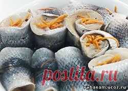 Рулеты из селедки.