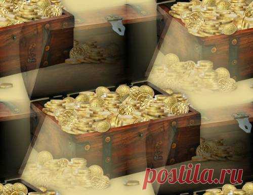 Фоны - фон фото Клад. Сосуд с золотом картинка рисунок - Деньги, золото