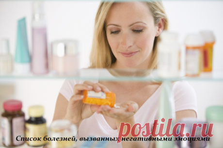 Список болезней, вызванных негативными эмоциями.