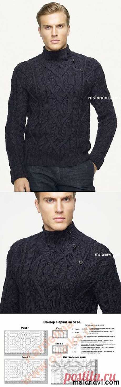 Вязаный пуловер для мужчин от Ralph Lauren | Вяжем с Ланой