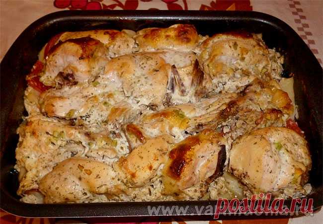 Курица в кефире в духовке