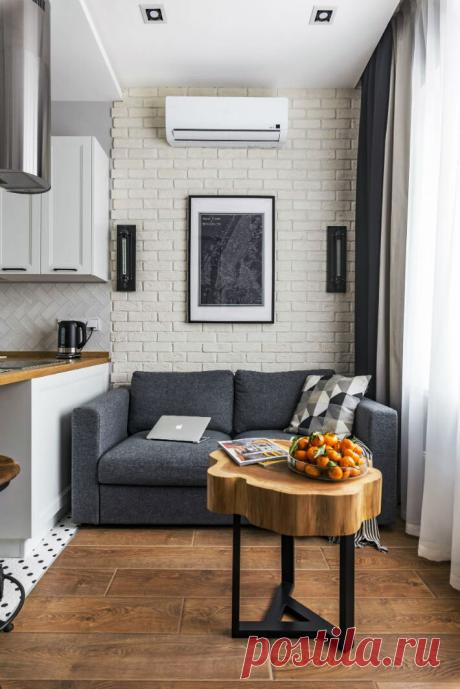 Вопреки правилам: как в студии 38 кв.м. совместили лофт и классику и сделали даже гардеробную | INMYROOM.RU | Яндекс Дзен