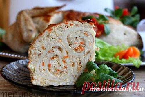 Курица, фаршированная блинами Курица, фаршированная блинами - блюдо, которое украсит любой праздничный стол! Общее время готовки – 8-10 часов  Активное время готовки – 30-50 минут  Стоимость – 5