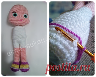 Elma Şekeri El Sanatları Atölyesi - Amigurumi Bebekler ve Örgü Modelleri: Amigurumi Masha Tarifi / Amigurumi Masha Free Pattern