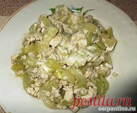 Огурцы жареные с мясным фаршем | Искусница