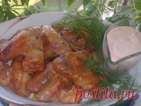 Крылышки с соусом!
Все просто, а как вкусно!

Крылышки-800 гр.
Маринад:
Показать полностью…