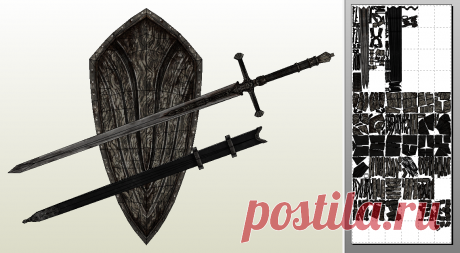 Silver Knight Straight Sword + Shield PDO/PDF You can download this ZIP from DeviantArt's servers by looking around this page for a DeviantArt generated button OR you can download this ZIP from MediaFire: www.mediafire.com/download/ng5&hellip;...