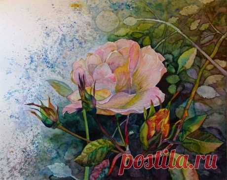 #Художник Frank Koebsch Нежная #акварель - Виртуальная Академия Живописи