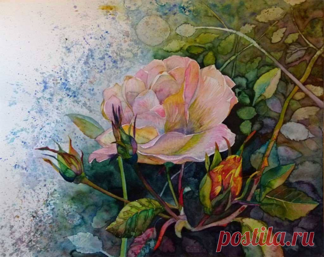 #Художник Frank Koebsch Нежная #акварель - Виртуальная Академия Живописи