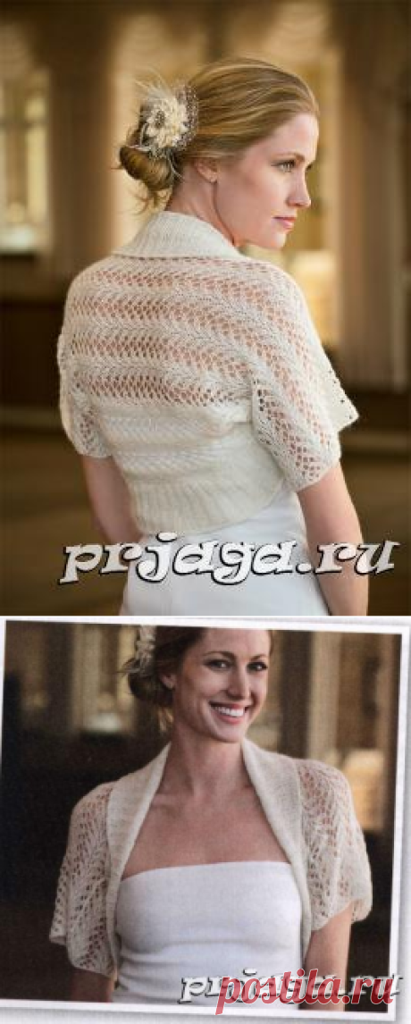 Кружевное болеро спицами