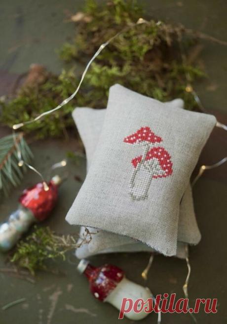 🦋🌶 Вышивка: Мухоморчик