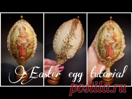 #Easter #egg #tutorial #decoupage #pisanka