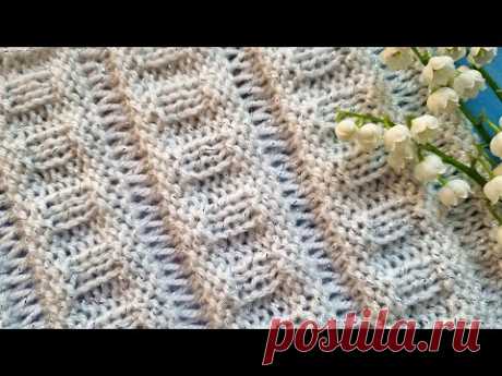 Секционный узор спицами❤️телеграм в комментарии🧶knitting pattern.