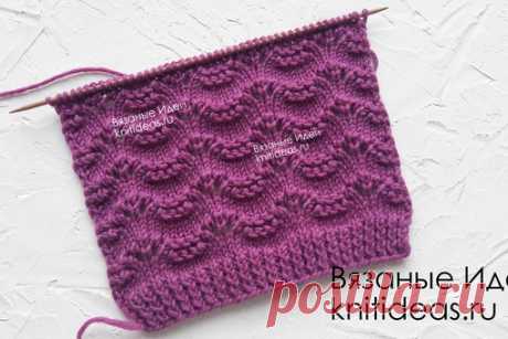 Прекрасный узор "Ажурные Волны" спицами!
Описание узора: https://zen.yandex.ru/media/knittedideas/prekrasnyi-u..