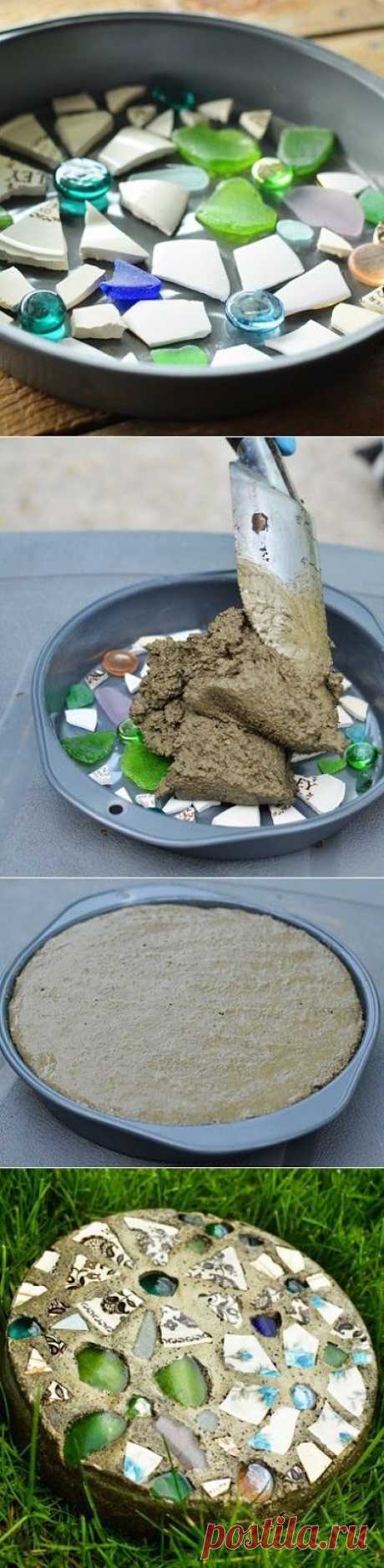 How to Make Stepping Stones - with a Cake Pan