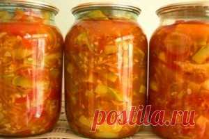 Салат из кабачков и перца на зиму - Закрутки на зиму
