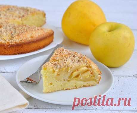 Как приготовить пирог с яблоками и орехами - рецепт, ингредиенты и фотографии