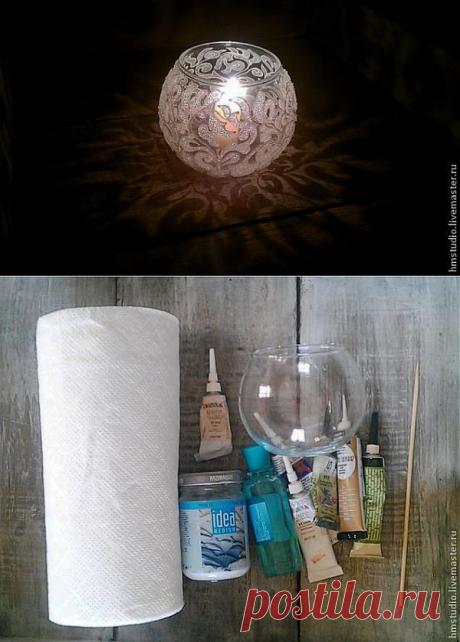 Морозный узор на вазе | Самоделкино