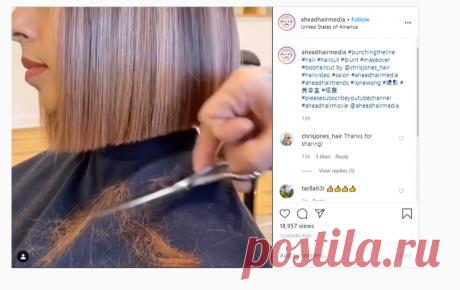 No.1 Hair Platform In Asia on Instagram: “#punchingtheline #hair #haircut #blunt #makeover #bobhaircut by @chrisjones_hair #hairvideo #salon #aheadhairmedia #aheadhairtrends…”