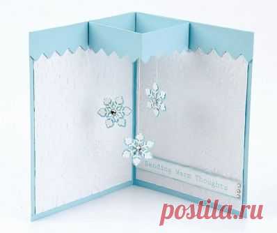 Might have to try this! Could use hearts for a Valentine card or eggs for an Easter card. The possibilities are endless!