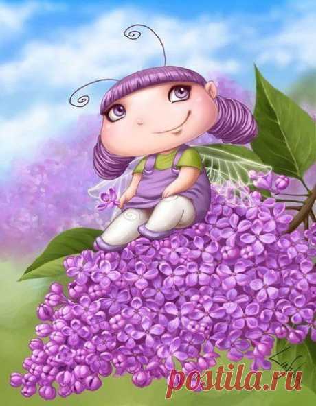 цветочный ангелок