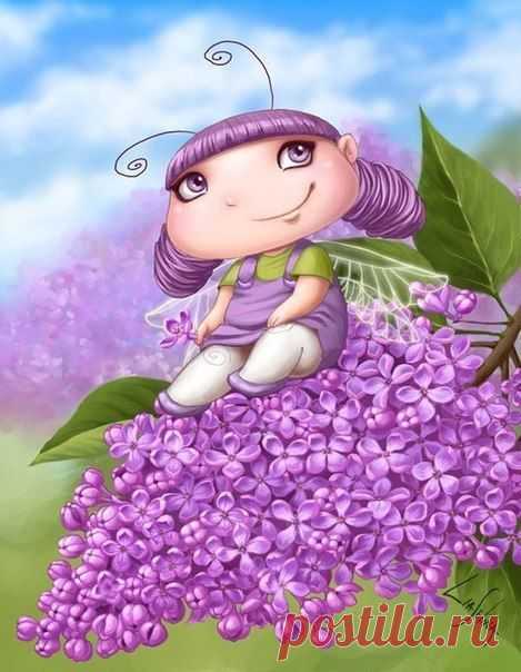 цветочный ангелок